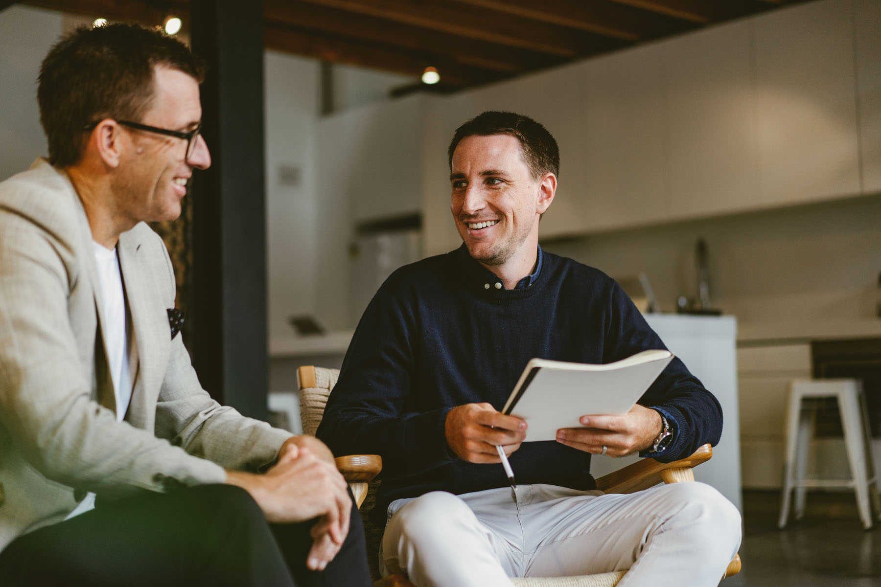 Orbit’s Co Founder, Greg, And Senior Accountant, Alex, Chatting In The Sydney Office