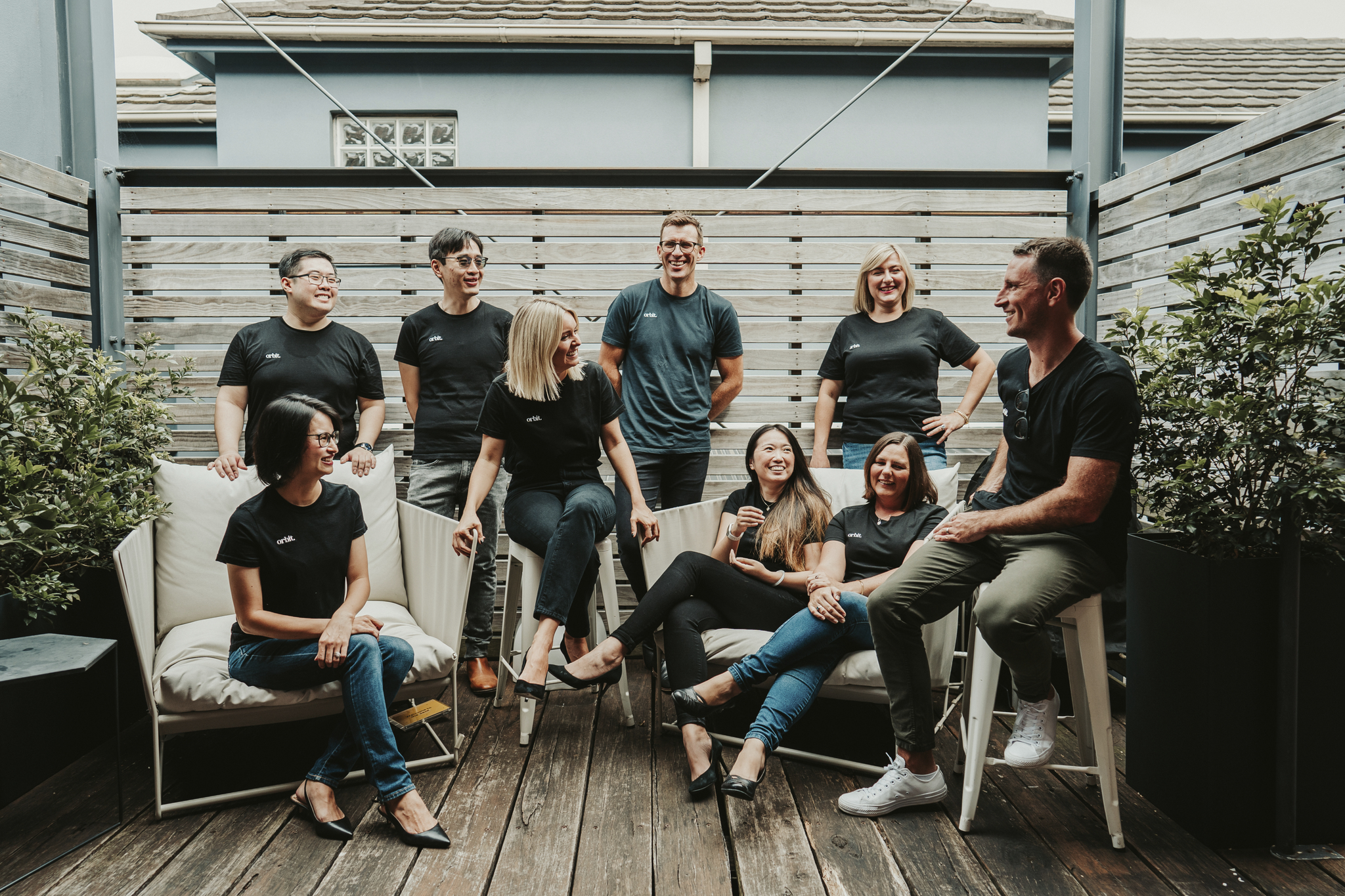 Orbit Team Altogether On The Deck Of Randwick Office